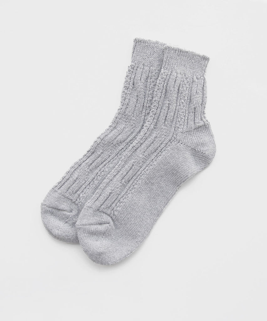 cotton jenny textured socks grey
