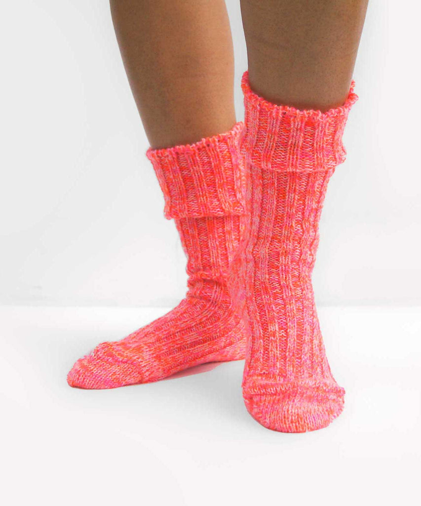 ribbed cotton wool acrylic thick socks snapdragon