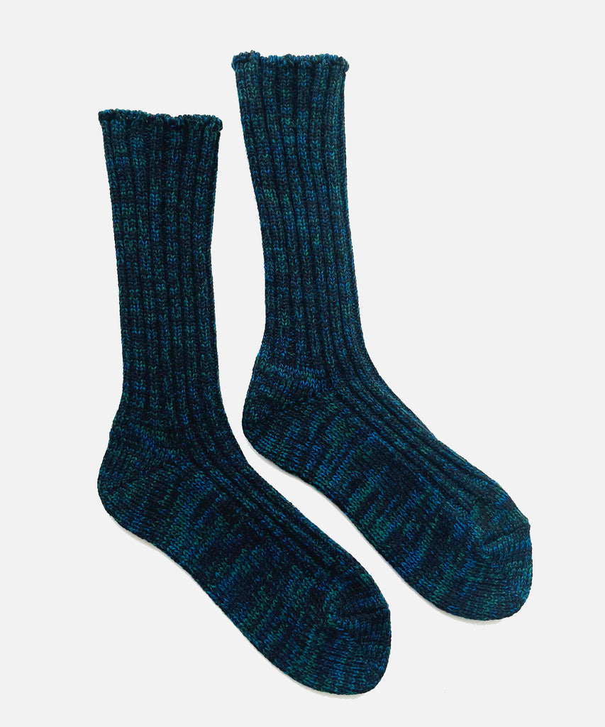 ribbed cotton wool acrylic thick socks grackle