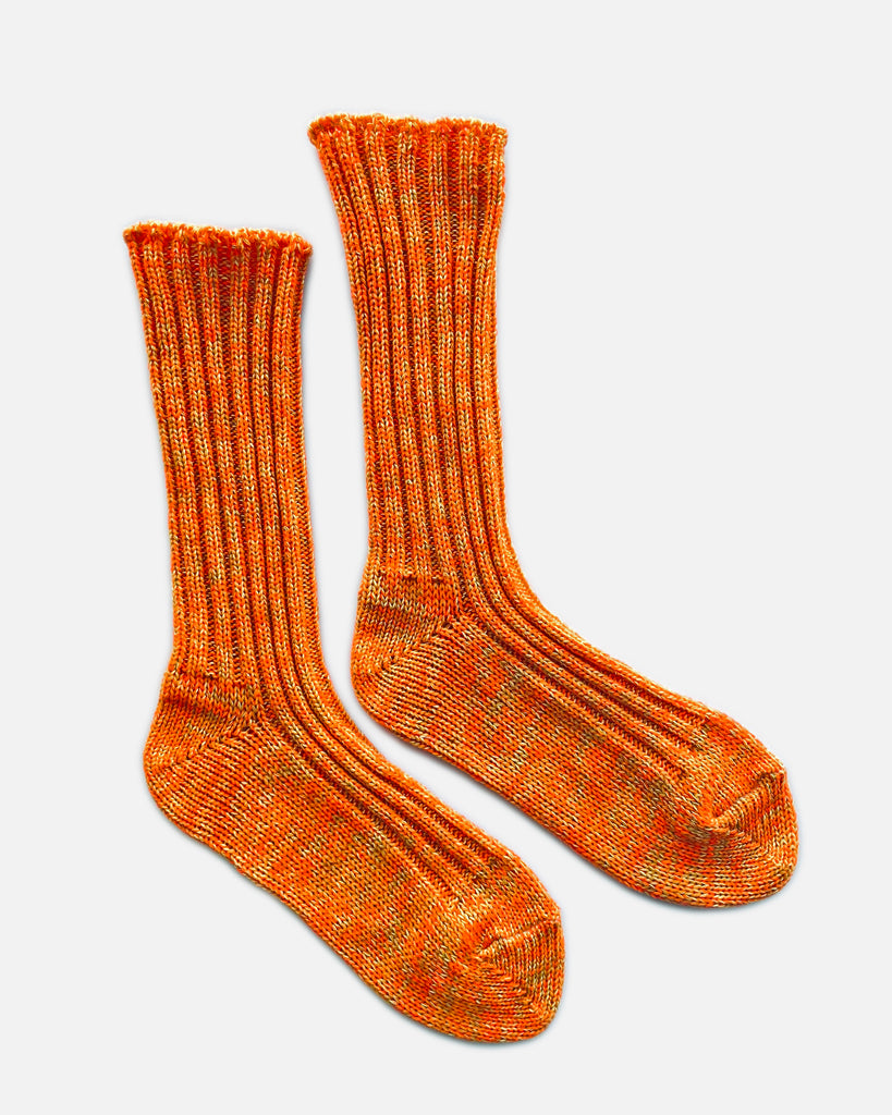 ribbed cotton wool acrylic thick socks safety orange