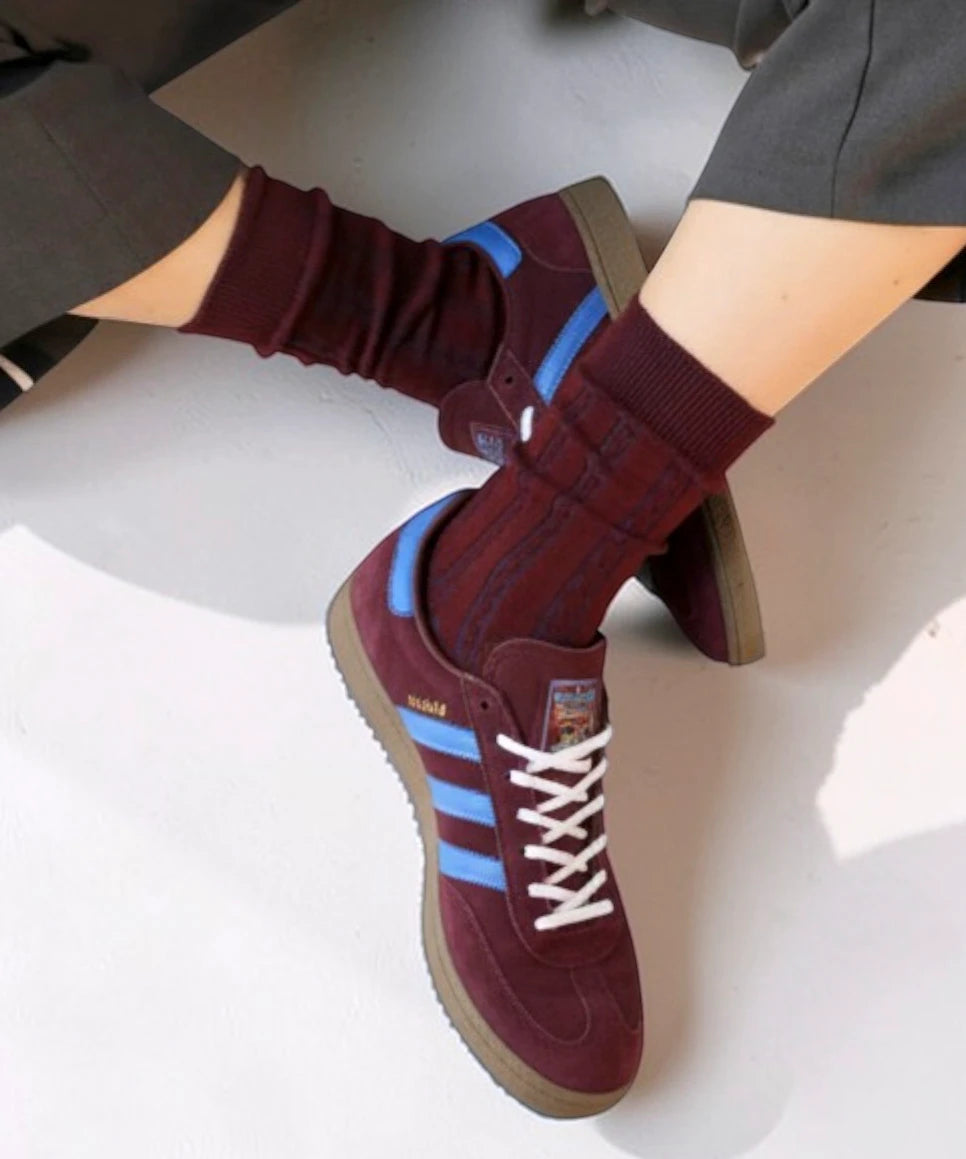 burgundy and navy dress socks KV1127
