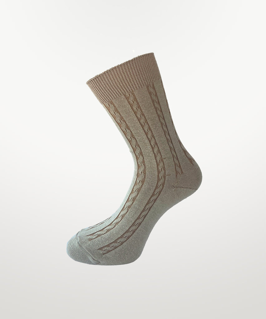 cotton cable knit dress socks dune
