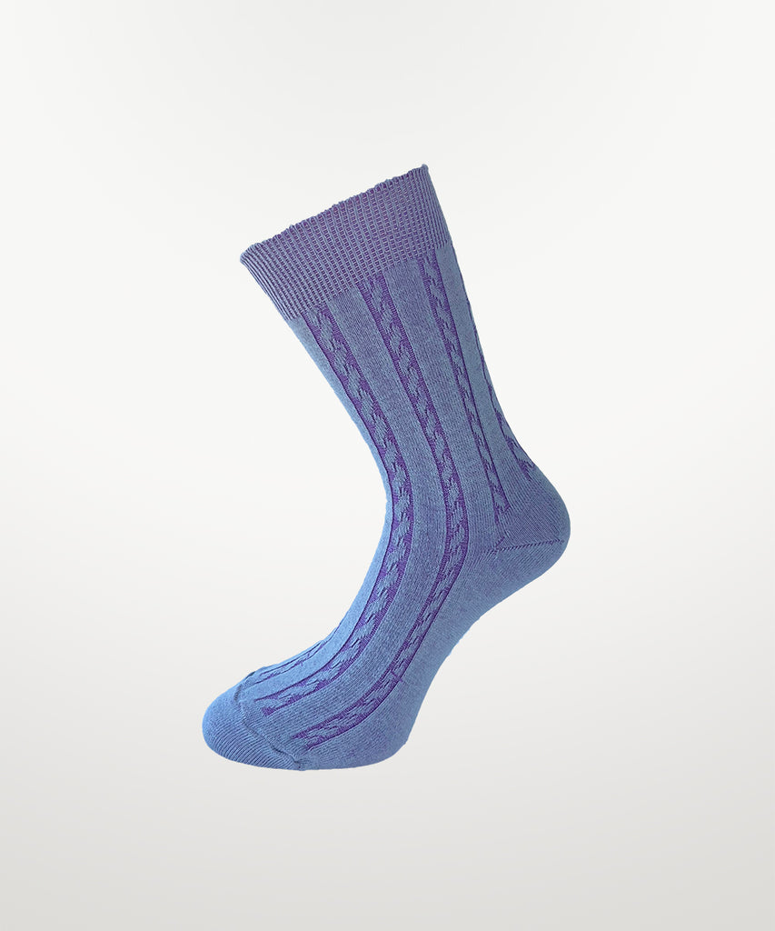 cotton cable knit dress socks orchid