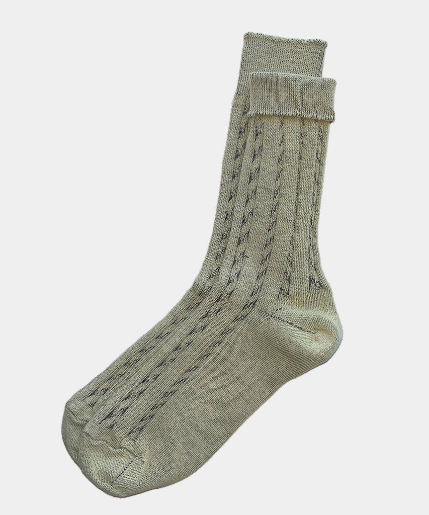 cotton cable knit dress socks sand dollar