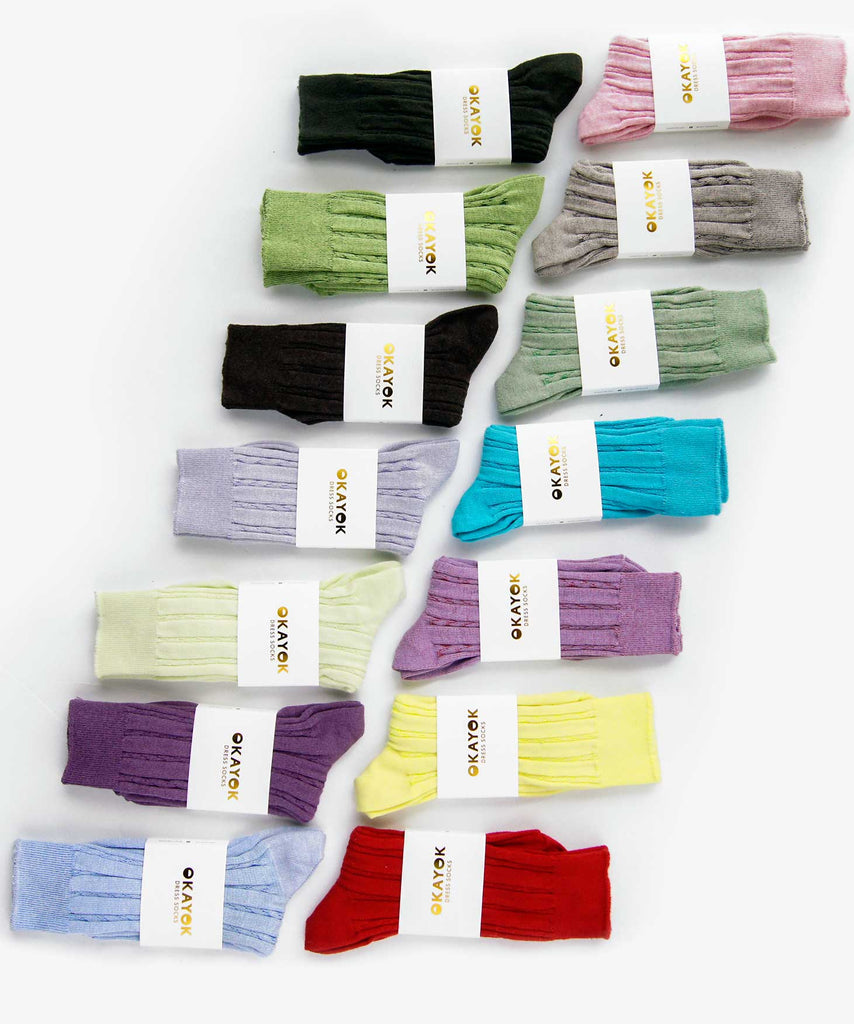 cotton cable knit dress socks group