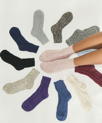 cotton jenny socks textured all colours