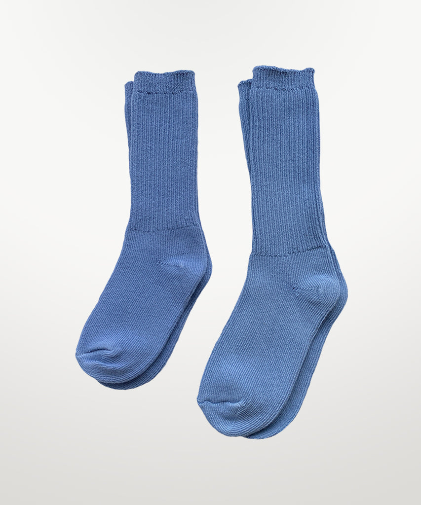 dyed cotton socks denim