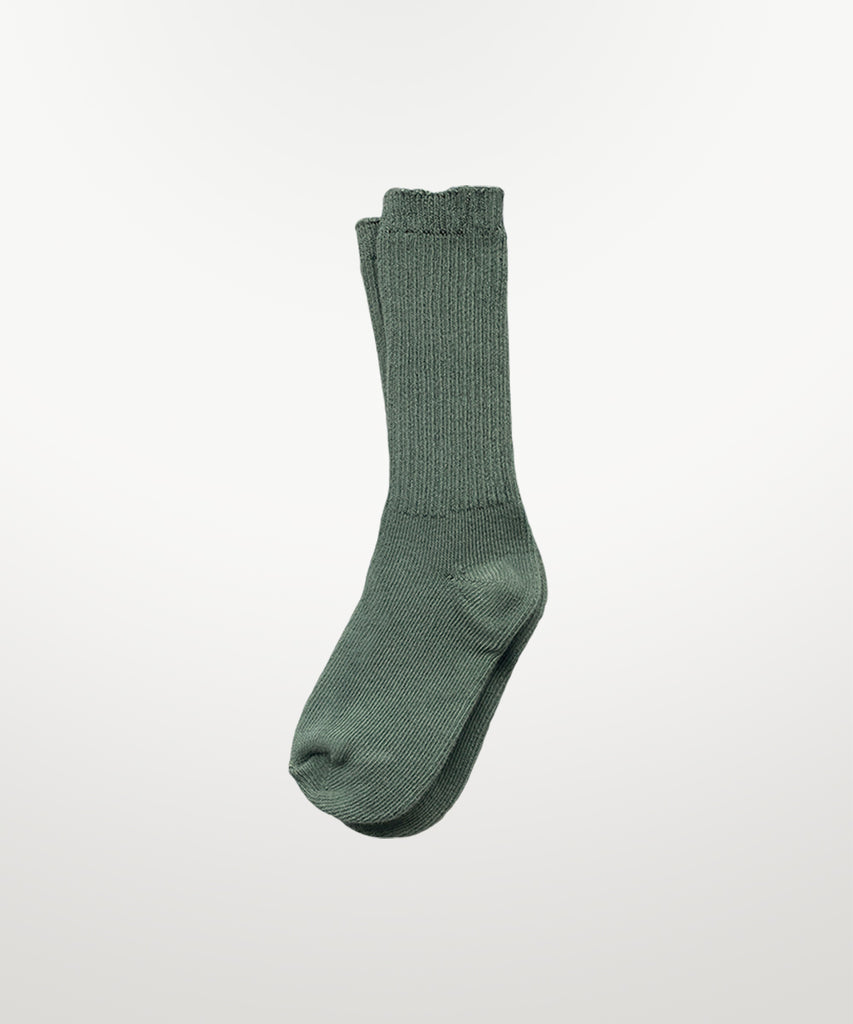 dyed cotton socks industrial green