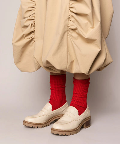 Dyed Cotton Socks | Cherry