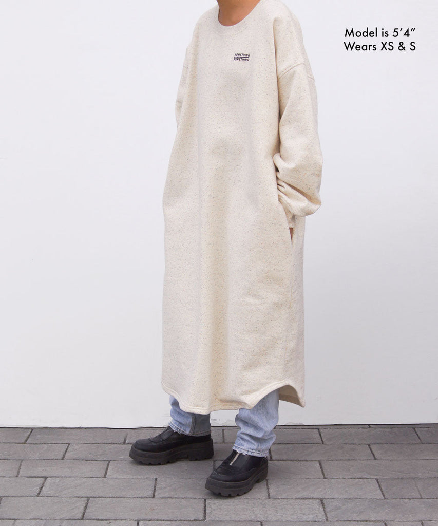 cotton sweatshirt dress primary fleck