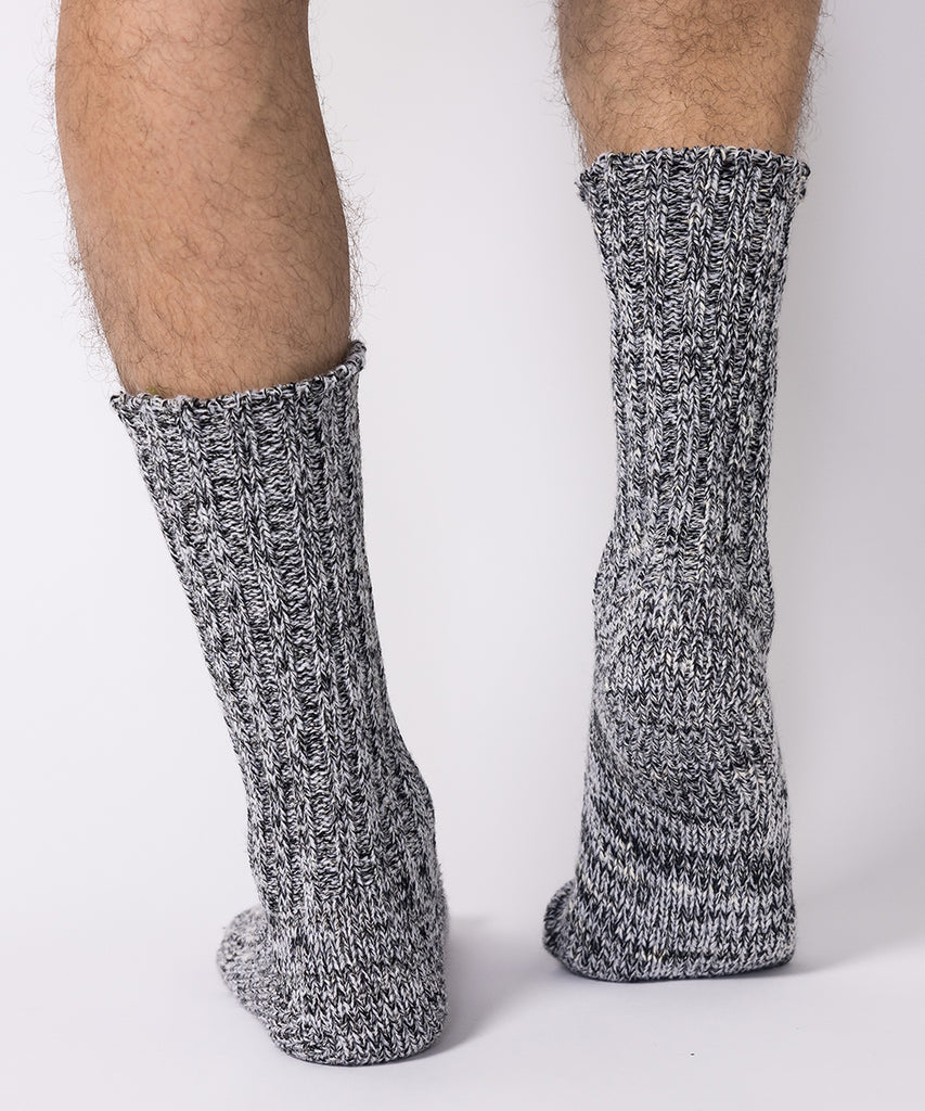 ribbed cotton wool acrylic thick socks static